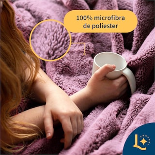 Foto 2 | Foto 2 | Cobija Matrimonial Frazada Ultra Suave Palo De Rosa Laila Comfort