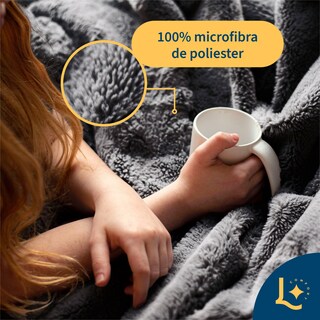 Foto 4 | Foto 4 | Cobija Matrimonial Frazada Ultra Suave Gris Oscuro Laila Comfort
