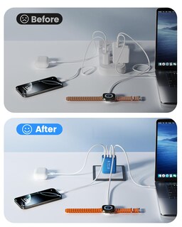 Foto 6 | Foto 6 | Cargador Usb C Gasrekv  Paquete De 2  40 W  4 Puertos  Carga Rápida - Venta Internacional.