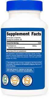 Foto 5 | Foto 5 | Suplemento Nutricional Nutricost Beta Ecdysterona 600mg 120 Cápsulas - Venta Internacional.