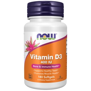 Foto 1 | Foto 1 | Now Foods | Vitamina D3 400 Iu  180 Cápsulas