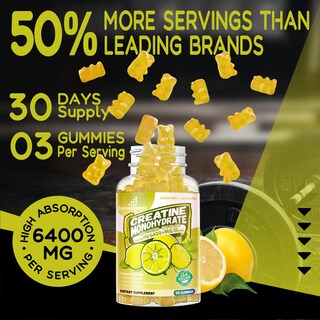 Foto 6 | Foto 6 | Gomitas De Monohidrato De Creatina Openovomins 6400 Mg Sin Azúcar 90 Unidades - Venta Internacional.