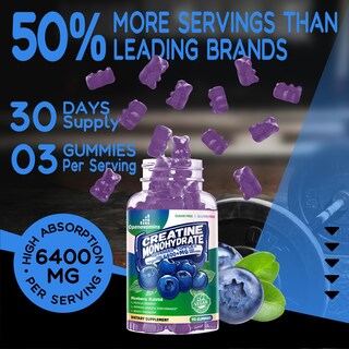 Foto 6 | Foto 6 | Gomitas De Monohidrato De Creatina Openovomins 180 Veganas Sin Azúcar - Venta Internacional.