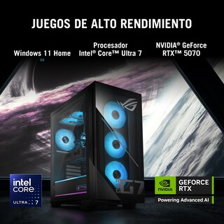 Foto 2 | Foto 2 | Computadora De Escritorio Rog G700 Rtx5070 Intel Core Ultra 7 16gb 1tb Ssd Negra