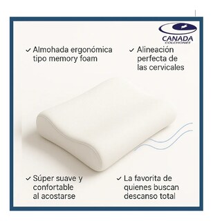 Foto 4 | Foto 4 | Almohada Altaris I Colchones Canadá 56x30 Memorygel- Airflow Blanco