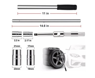 Foto 2 | Foto 2 | Llave Cruzada Extendida Universal de 4 Vías de 23''