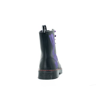 Foto 4 | Foto 4 | Botas Offlander Tipo Militar Piel Crazy Negras Huesos Morados Bordados para Mujer
