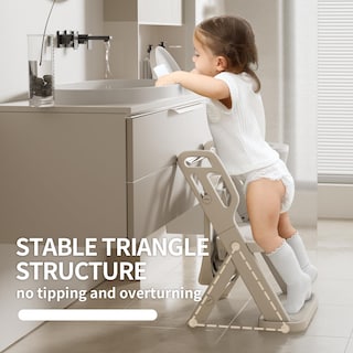 Foto 6 | Foto 6 | Silla Entrenadora Para Orinal Infantil Cheerkid Plegable Con Escalón - Venta Internacional.