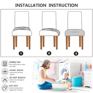 Foto 3 | Foto 3 | Fundas De Asiento Para Sillas Lansheng Elásticas De Jacquard Impermeables (2 Unidades) - Venta Internacional.