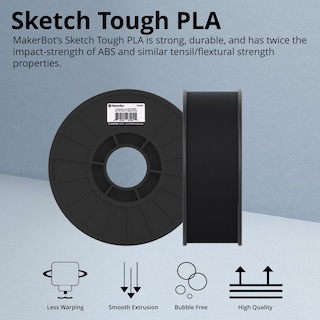 Foto 2 | Foto 2 | Filamento Termoplástico Makerbot 375-0055a Tough Pla Negro  1 Kg - Venta Internacional.