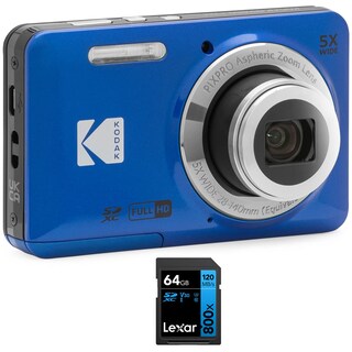 Foto 1 | Foto 1 | Cámara Digital Kodak Fz55bl 16mp Con Pantalla Lcd De 2.7'' Azul Y Tarjeta Sd De 64gb - Venta Internacional.