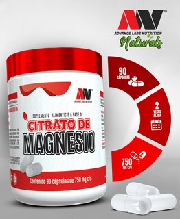 Foto 3 | Foto 3 | Citrato De Magnesio 90 Capsulas 750 MG C/U Advance Labs Nutrition