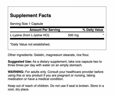 Foto 2 | Foto 2 | Swanson L-lisina 500 Mg Apoyo Al Estrés Y Sistema Nervioso Paquete De 2 - Venta Internacional.
