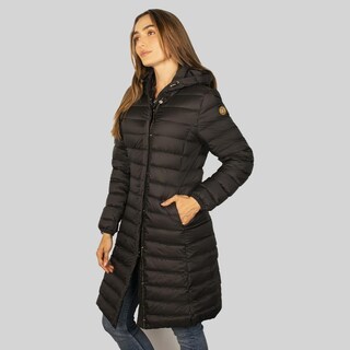 Foto 3 | Foto 3 | Chamarra Larga Capitonada Para Mujer Con Capucha Greenlander Negro