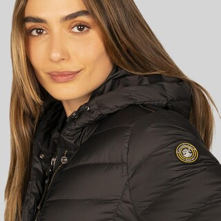 Foto 4 | Foto 4 | Chamarra Larga Capitonada Para Mujer Con Capucha Greenlander Negro