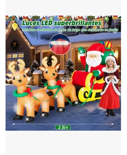 Foto 2 | Foto 2 | Inflable de Navidad Luz Led Alce de Papá Noel  Decoración Interior y Exterior