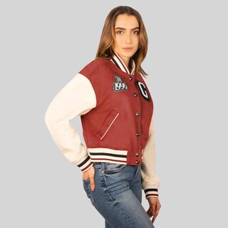 Foto 3 | Foto 3 | Chamarra Varsity Para Mujer Con Bolsillos Greenlander Rojo