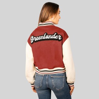 Foto 4 | Foto 4 | Chamarra Varsity Para Mujer Con Bolsillos Greenlander Rojo