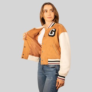 Foto 2 | Foto 2 | Chamarra Varsity Para Mujer Con Bolsillos Greenlander Beige