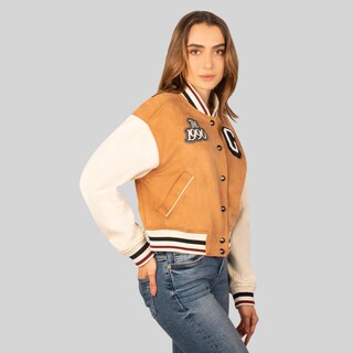 Foto 3 | Foto 3 | Chamarra Varsity Para Mujer Con Bolsillos Greenlander Beige