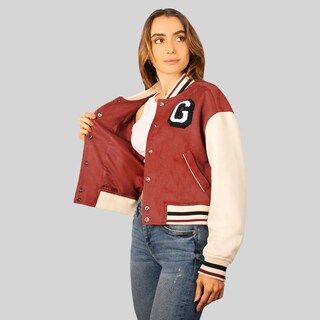 Foto 2 | Foto 2 | Chamarra Varsity Para Mujer Con Bolsillos Greenlander Rojo