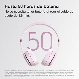 Foto 6 | Foto 6 | Auriculares Supraaurales Inalámbricos Beats Solo4 Rosa Nube