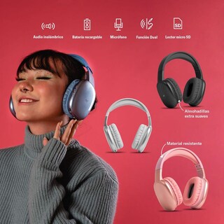 Foto 8 | Foto 8 | Audífonos Inalámbricos Stf Gris Con Micrófono Y Conexión 5.0 Modelo 2025