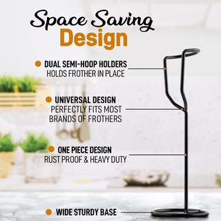 Foto 6 | Foto 6 | Espumador De Leche Zulay Kitchen Negro Ultra Con Soporte Resistente Para Múltiples Tipos De Café