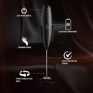 Foto 5 | Foto 5 | Espumador De Leche Zulay Executive Series Ultra Premium Plateado Con Soporte Mejorado Para Café