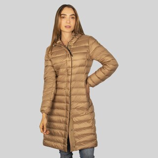 Foto 1 | Foto 1 | Chamarra Larga Capitonada Para Mujer Con Capucha Greenlander Marron Claro