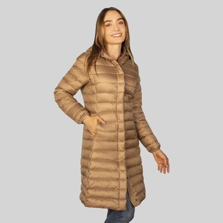 Foto 3 | Foto 3 | Chamarra Larga Capitonada Para Mujer Con Capucha Greenlander Marron Claro