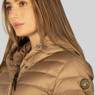 Foto 4 | Foto 4 | Chamarra Larga Capitonada Para Mujer Con Capucha Greenlander Marron Claro