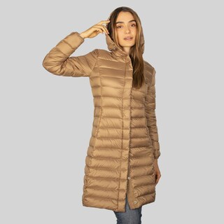 Foto 5 | Foto 5 | Chamarra Larga Capitonada Para Mujer Con Capucha Greenlander Marron Claro