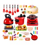 82 Piezas Juguetes Xtellar De Cocina Para Ninos Utensilios Cocina Comida Color Rojo Ddcat Cocinas De Juguet Kit De Repostería