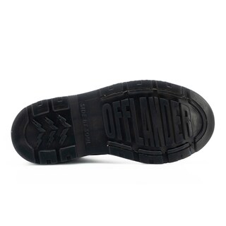 Foto 5 | Foto 5 | Botas Offlander  Tipo Militar  Piel Crazy  Negro  Flamas Bordadas
