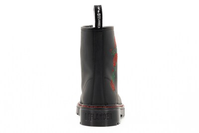 Foto 4 | Foto 4 | Botas Offlander Tipo Militar Piel Crazy Negras Rosas Rojas Bordadas para Mujer