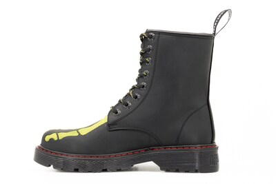Foto 2 | Foto 2 | Botas Offlander Tipo Militar Piel Crazy Negras Huesos Verdes Bordados para Mujer
