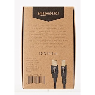 Foto 7 | Foto 7 | Amazon Basics - Cable Tipo Impresora Usb 2.0 Macho A A Macho B (4 8 Metros) Color Negro