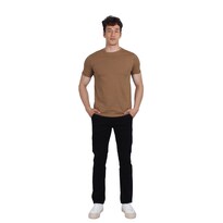 Pantalon De Gabardina Recto Slim Negro