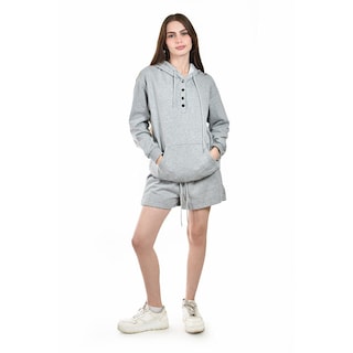 Foto 4 | Foto 4 | Conjunto Sudadera Con Shorts Roman Fashion /juvenil  5290 (gris) Gris