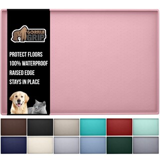 Foto 1 | Foto 1 | Alfombrilla De Alimentación De Silicona Gorilla Grip Rosa 100% Impermeable Con Borde Elevado Para Ma