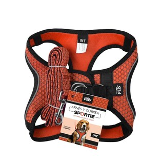 Foto 1 | Foto 1 | Set Arnés Y Correa Sportie Fancy Pets Naranja Para Perro Tamaño Intermedio
