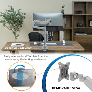 Foto 2 | Foto 2 | Soporte De Escritorio Mount-it! Negro De Resorte De Gas Para Monitor Premium De Altura Ajustable