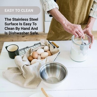 Foto 3 | Foto 3 | Tazón Para Mezclar American Metalcraft Acero Inoxidable Plata 16 Pulgadas 13 Cuartos De Galón