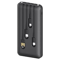 Batería Portátil 1 Hora Led Negra Con 4 Cables Incorporados Y Pantalla Digital