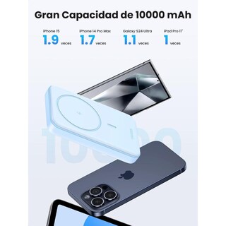 Foto 6 | Foto 6 | Power Bank Ugreen Azul Carga Rápida Inalámbrico Pd 20w Usb C Magnético