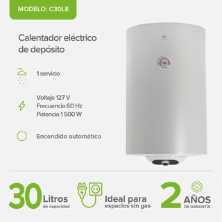 Foto 3 | Foto 3 | Calentador De Agua De Depósito Eléctrico 30 Litro 1 Servicio Avera C30l