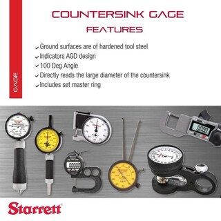 Foto 6 | Foto 6 | Indicador De Esfera Starrett Avellanadores 100 Grados Rango 0.60-0.360 Pulgadas Graduación 0.2 Pulga