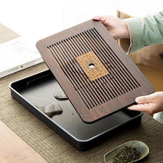 Foto 2 | Foto 2 | Bandeja De Té De Bambú  36 X 24 X 4 Cm  1000 Ml  De Tray Chanjoon - Venta Internacional.