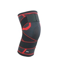 Par Rodilleras Belug Elásticas Deportivas Compresion Para Gym Rojo